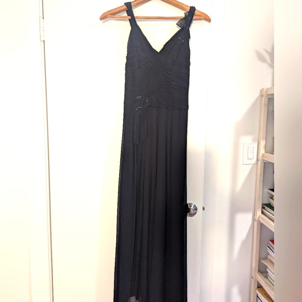 BCBG MazAzria Black Maxi Dress, Size M, Retro ChicBeautiful
